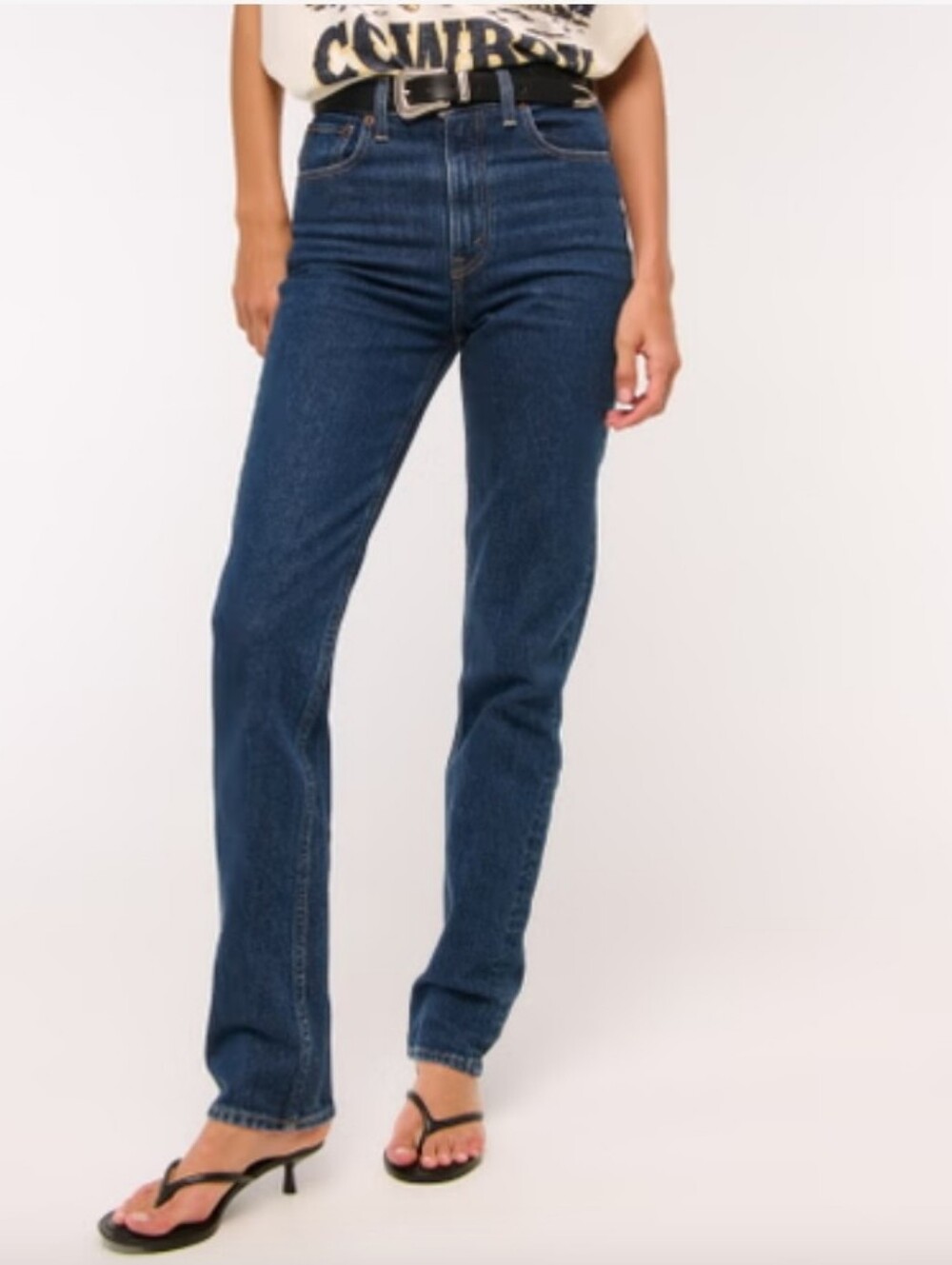 Abercrombie & Fitch The 90s Straight Ultra High Rise Jean Jeans Blue 25 0 L Long